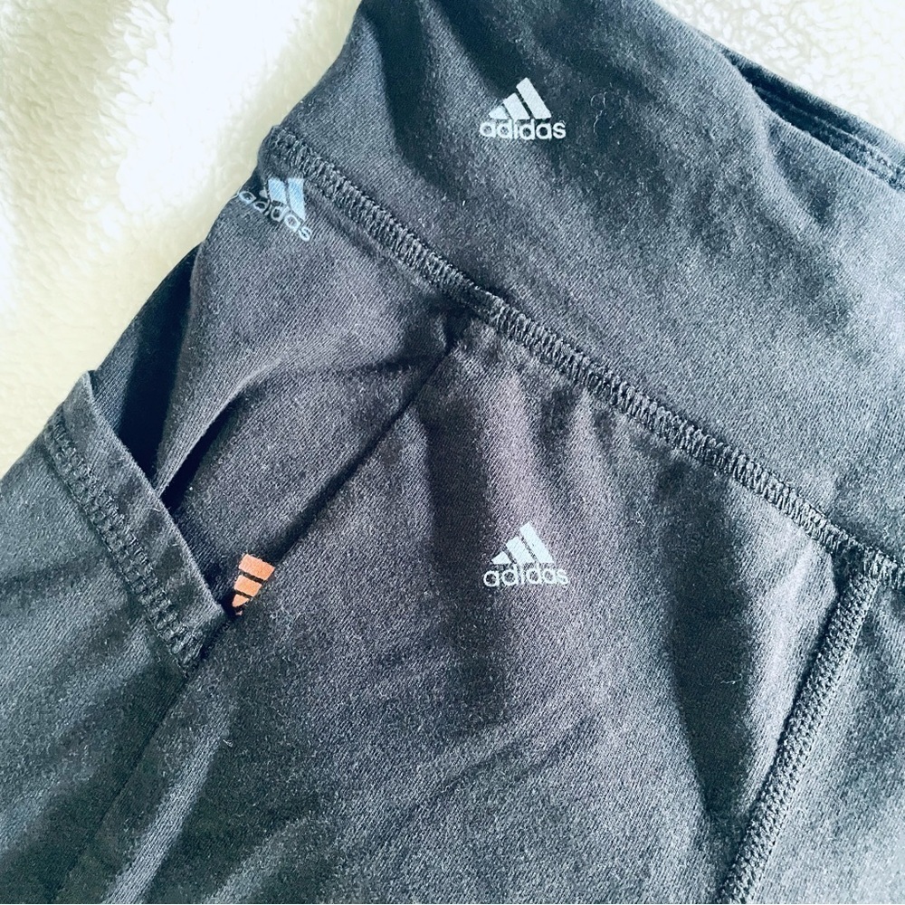 Adidas Lot of 2 Girls' Leggings Slim Fit - Size M (10/12) AEROREADY & Cotton - Picture 10 of 13